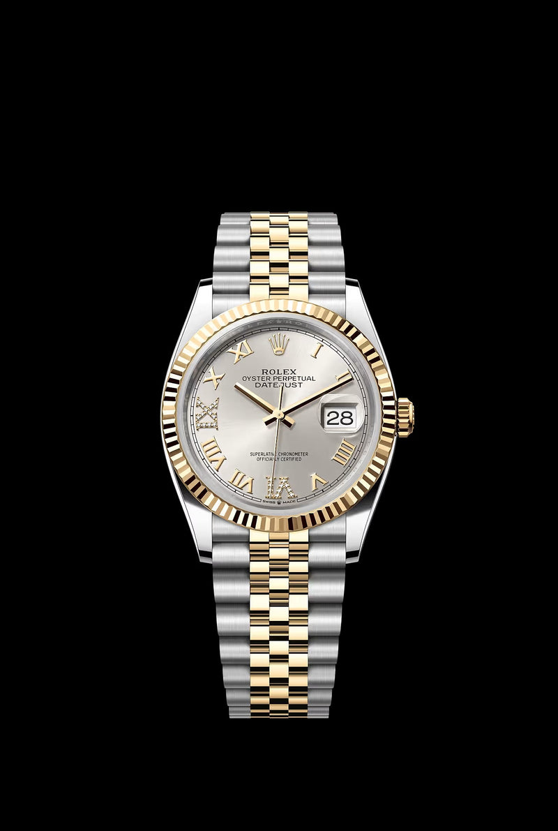 Rolex Datejust Two Tone Jubilee Roman Numbers