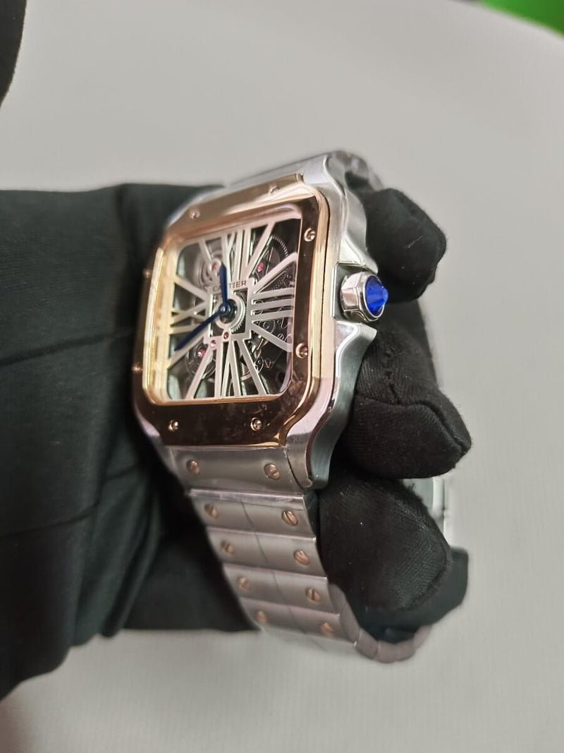 Cartier Santos Two Tone Skeleton