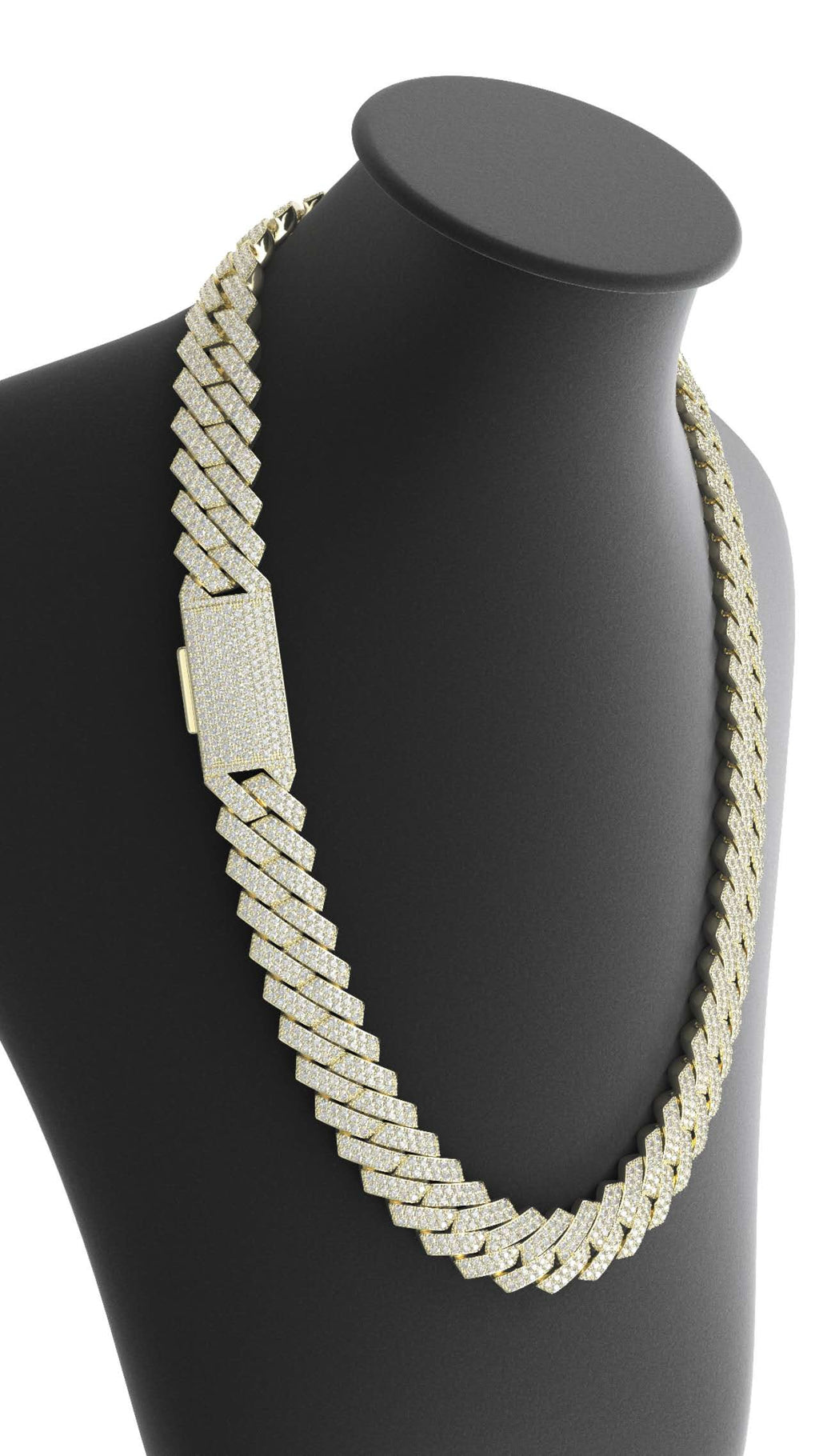 Cuban Chain Moissanite Row Square