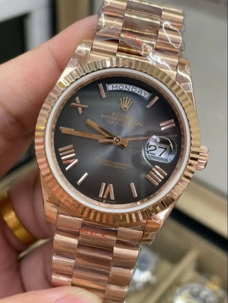 Rolex Day-Date Rose Gold Slate Ombré Dial