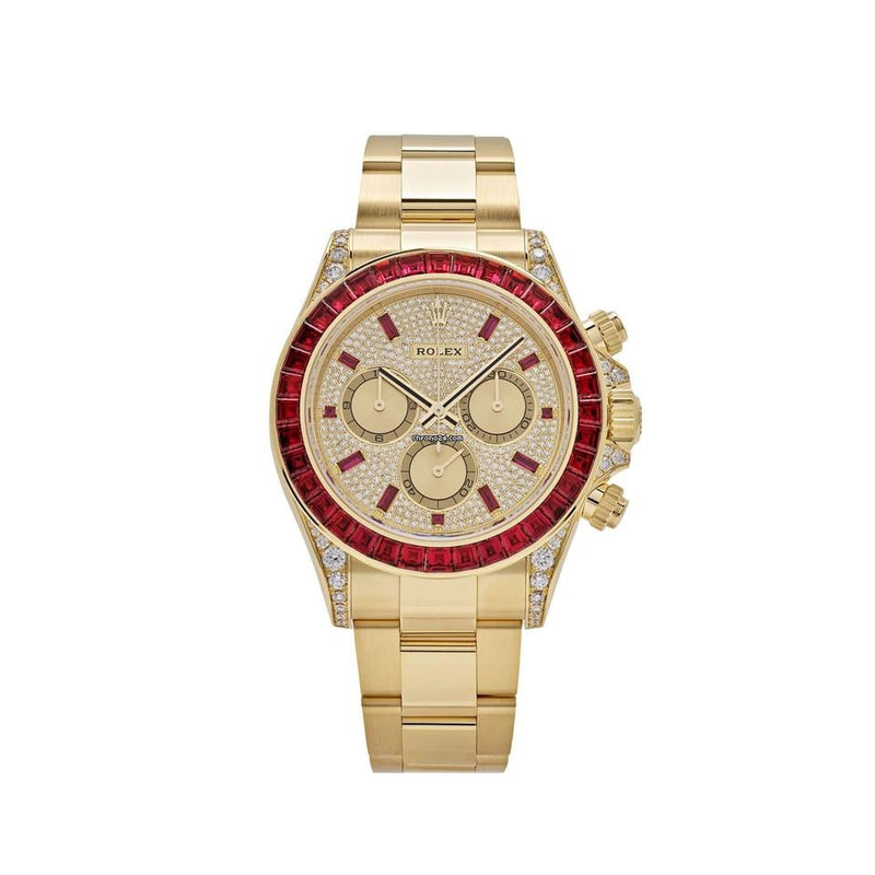 Rolex Daytona Oro amarillo Esfera con diamantes Baguette