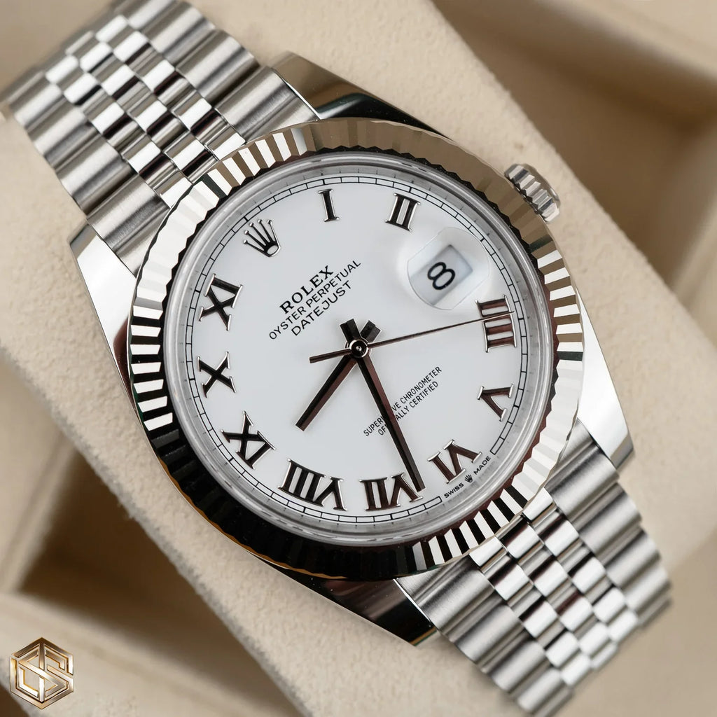 Rolex Datejust 41mm White Dial, Roman Numerals