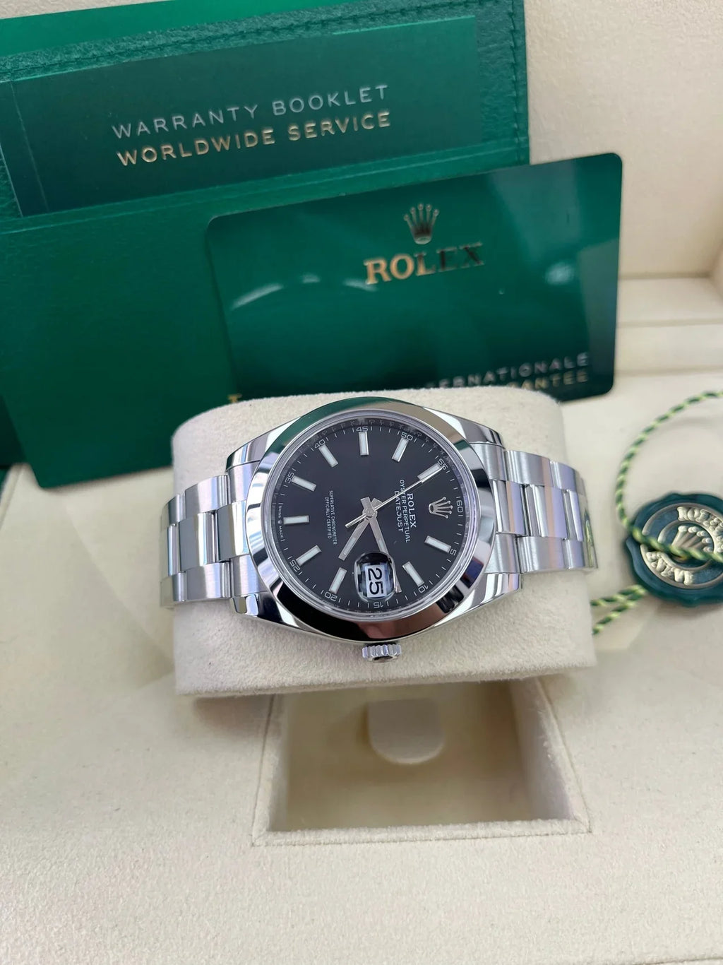 Rolex Datejust 41mm Smooth Bezel Black Dial