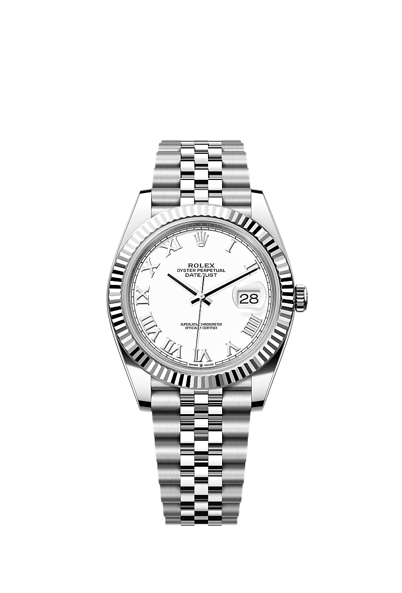 Rolex Datejust 41mm White Dial, Roman Numerals