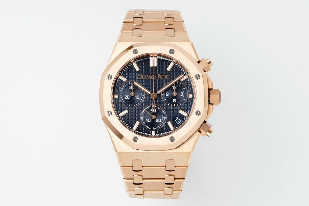 Audemars Piguet Royal Oak 41 Cronógrafo Oro Rosa Blue Dial