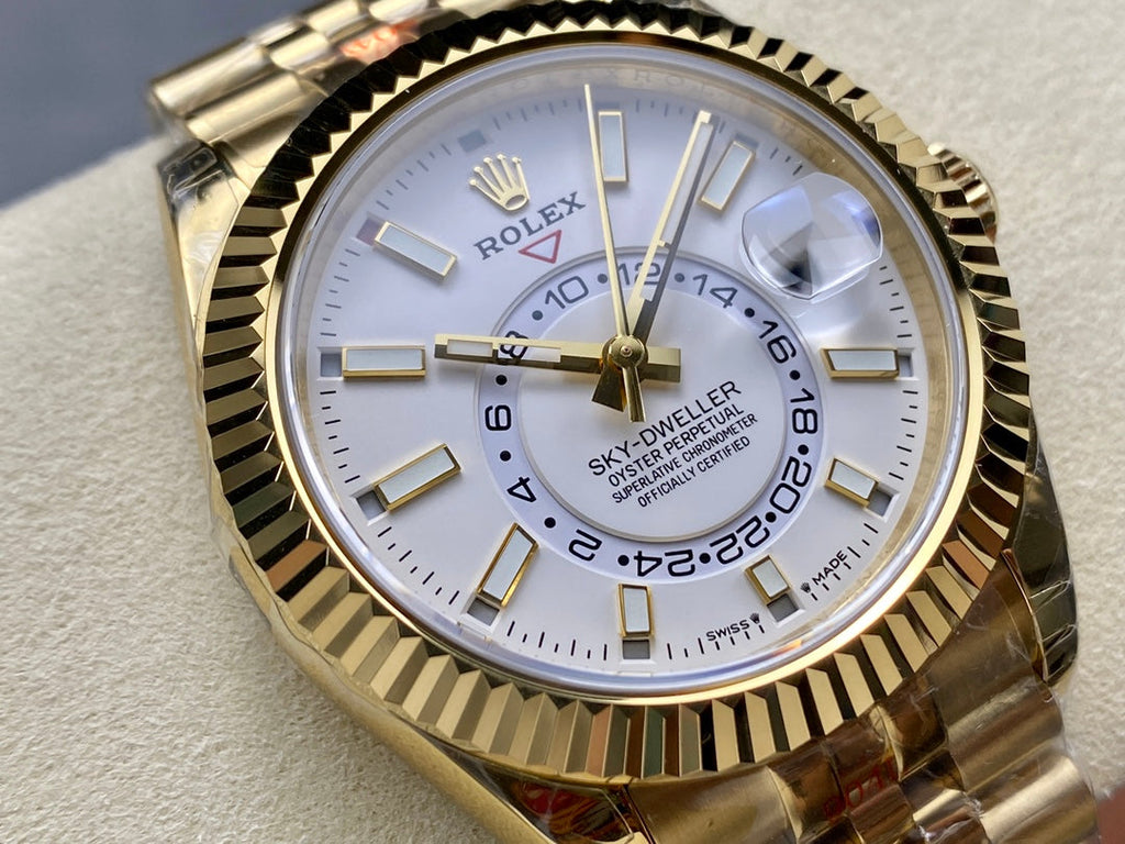 Sky Dweller Gold White Dial Jubilee