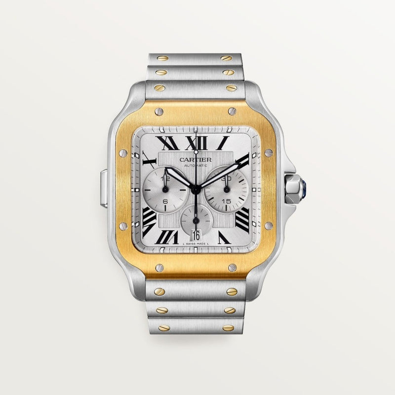 Cartier Santos Two Tone Chronograph