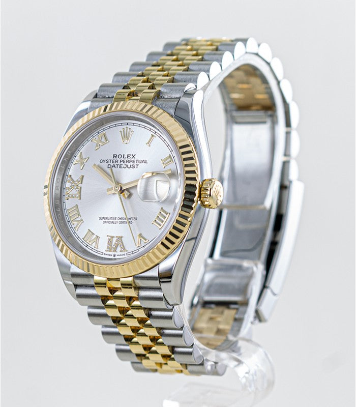Rolex Datejust Two Tone Jubilee Roman Numbers