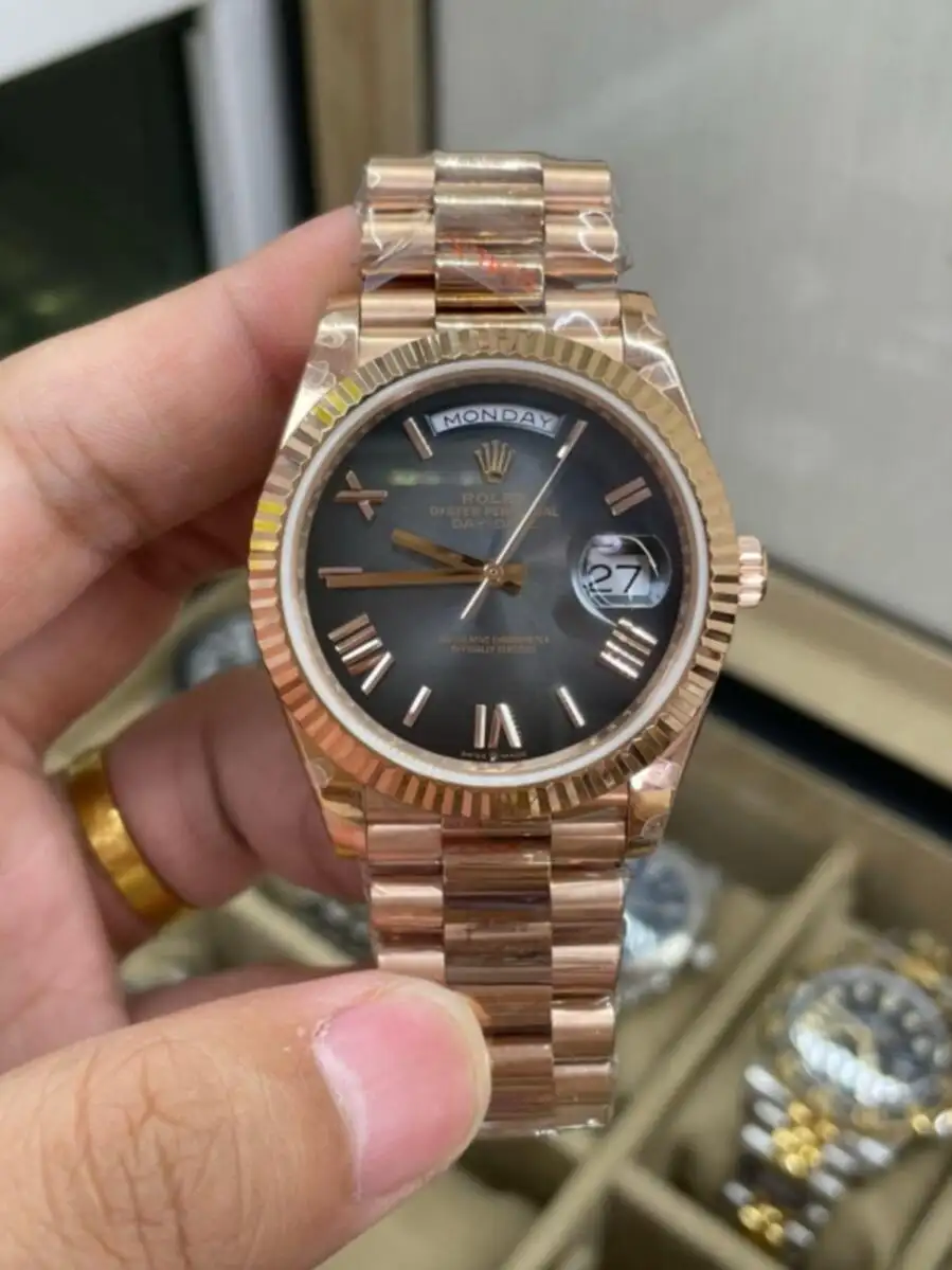 Rolex Day-Date Rose Gold Slate Ombré Dial