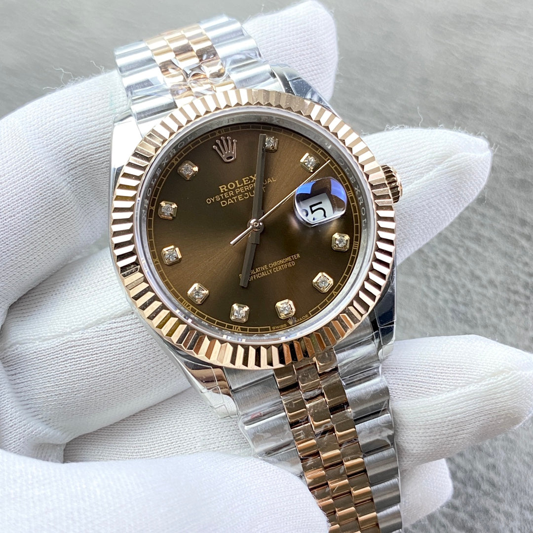 Datejust Chocolate Two Tone Diamond Dial