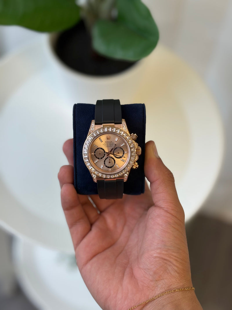 Rolex Daytona Oyster Flex, 40 mm, Everose gold and diamonds