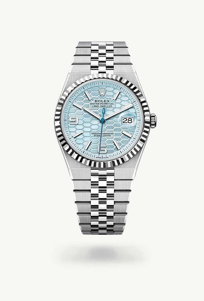 Rolex Land-Dweller Silver Blue Dial