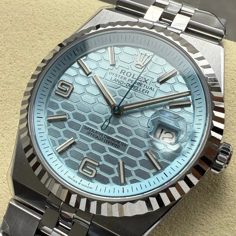 Rolex Land-Dweller Silver Blue Dial