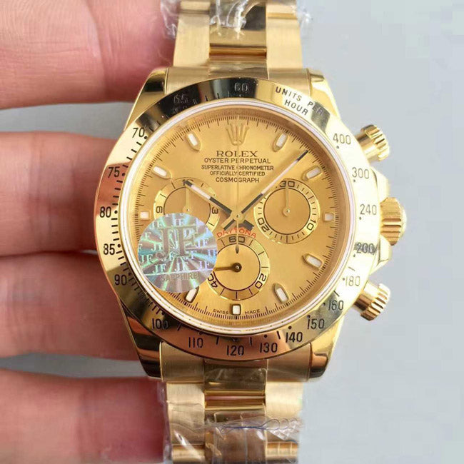Rolex Daytona Yellow Gold, Dial with Champagne Colored Indexes