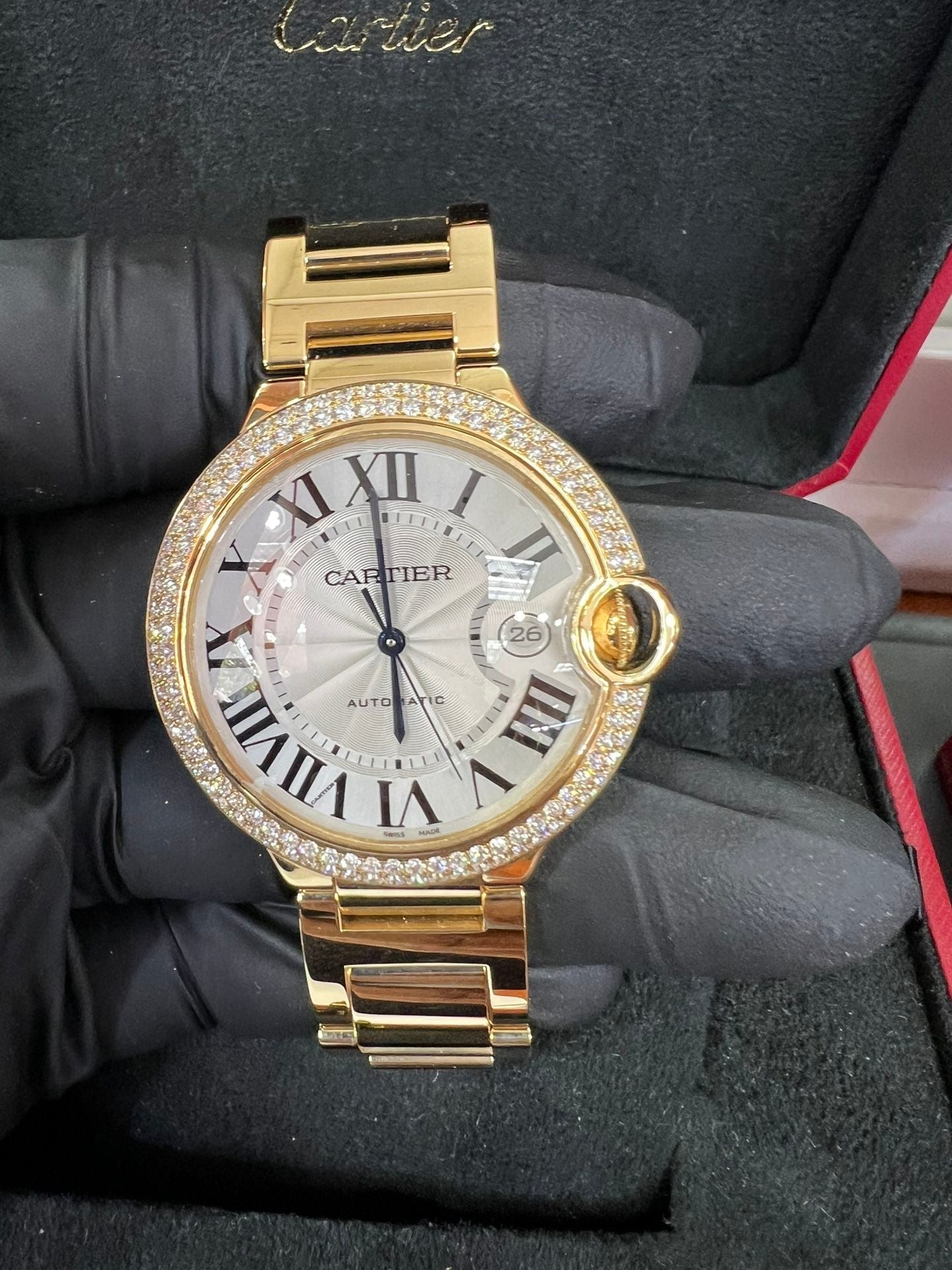 Cartier Ballon Gold Diamond Bezel 28mm