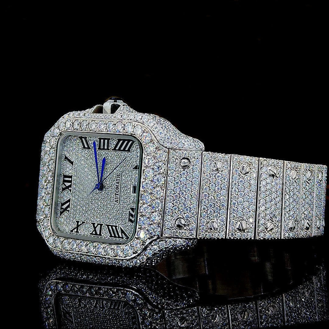 CARTIER SANTOS, 40MM WATCH, VVS, BLACK ROMAN NUMERALS