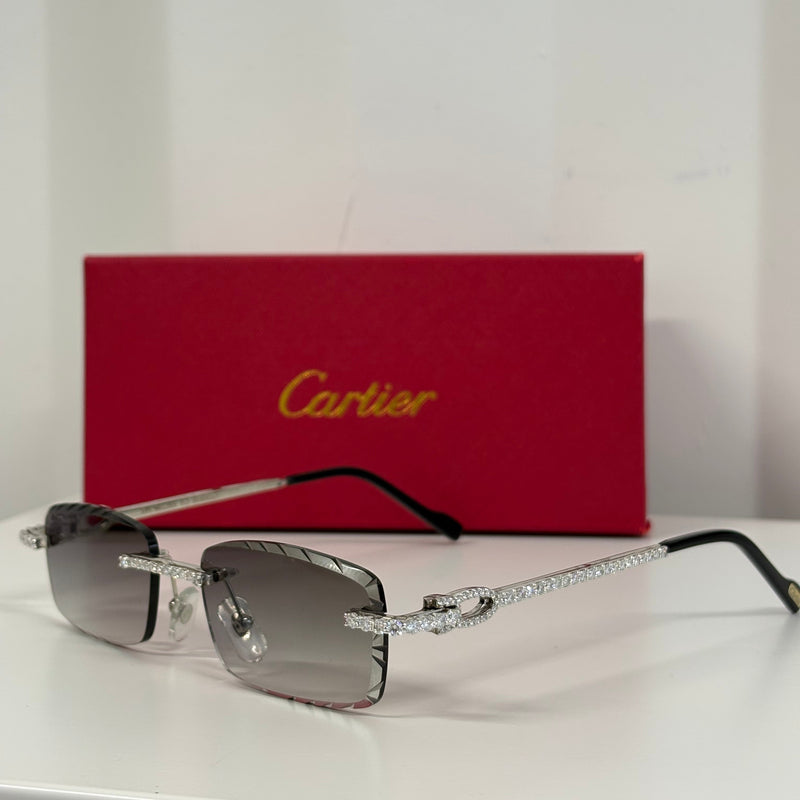 Cartier Black Moissanite Glasses