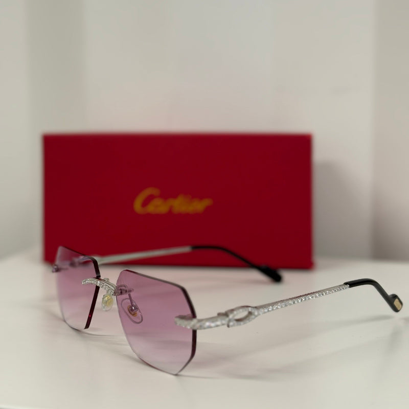 Cartier Pink Moissanite Glasses