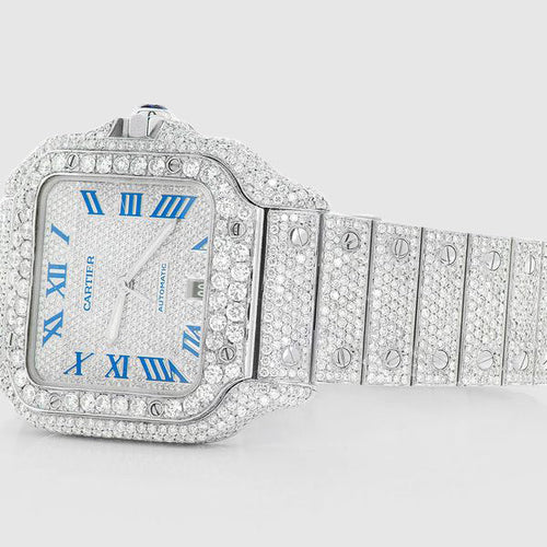 Cartier Santos VVS With Blue Roman Numerals, 40 mm