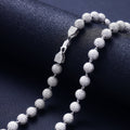Ball Chain Ice Out Moissanite