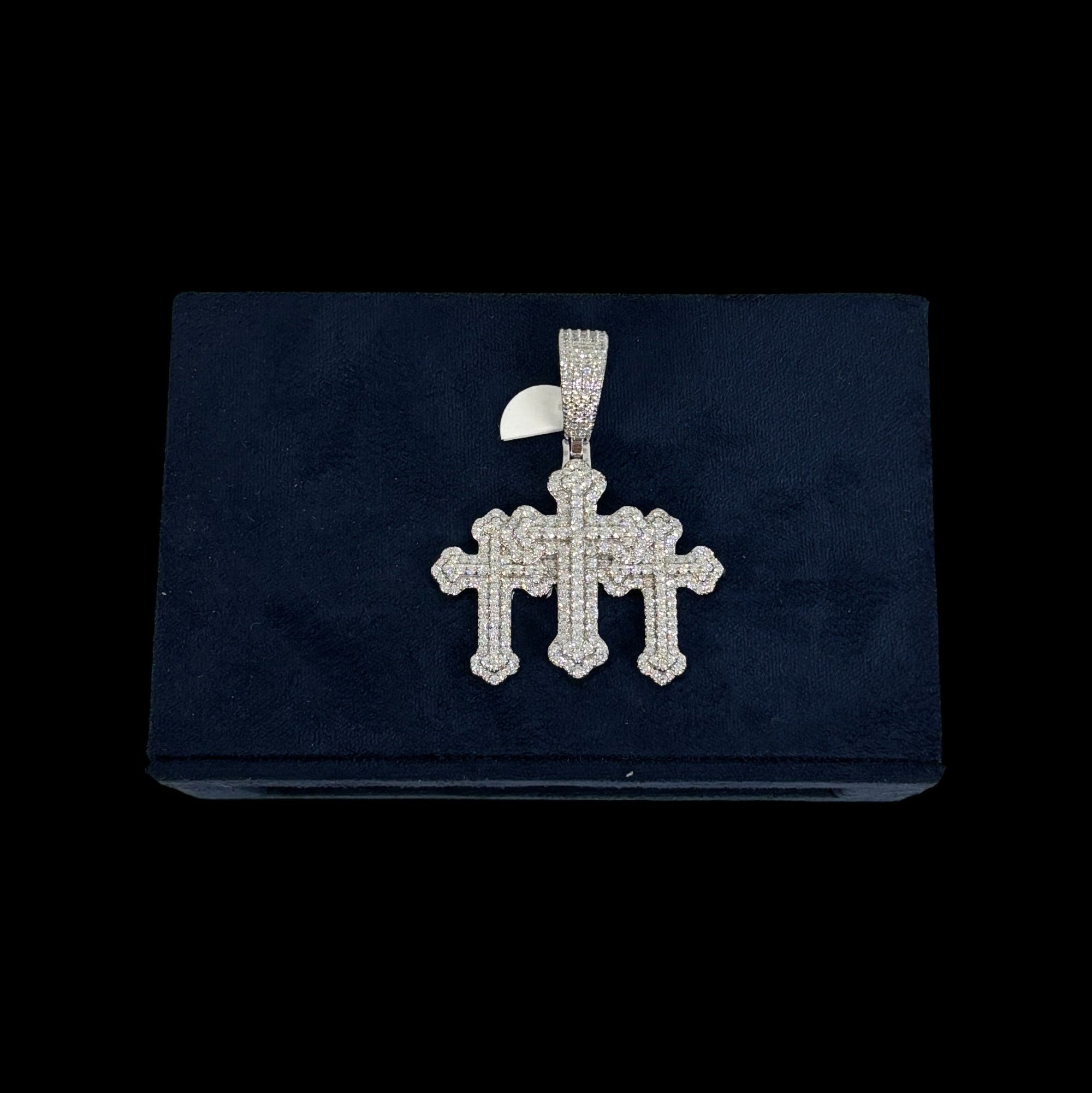 Three Crosses Pendant Silver