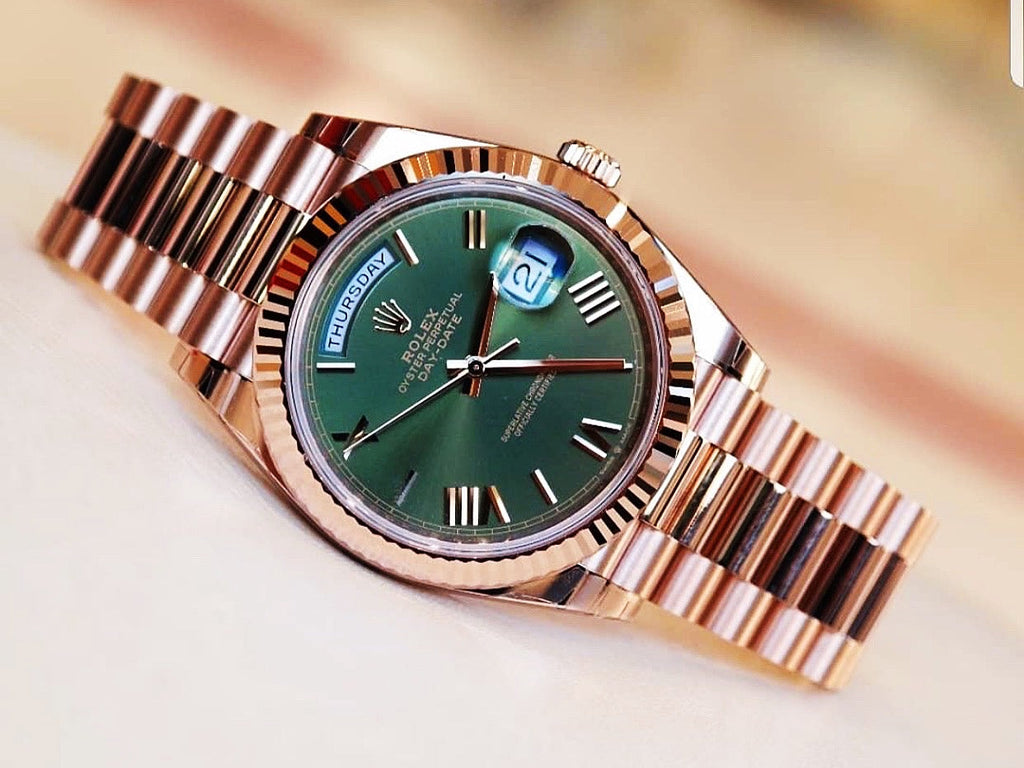Rolex Day-Date 40 Olive Green Dial and Everose Gold