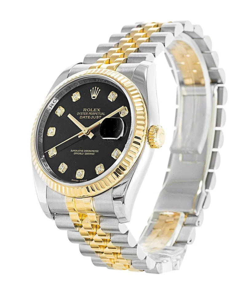 Rolex Datejust Two tone Black Dial 31
