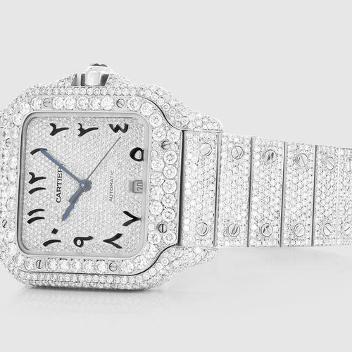Cartier Santos Black VVS with Arabic Numerals, 40 mm
