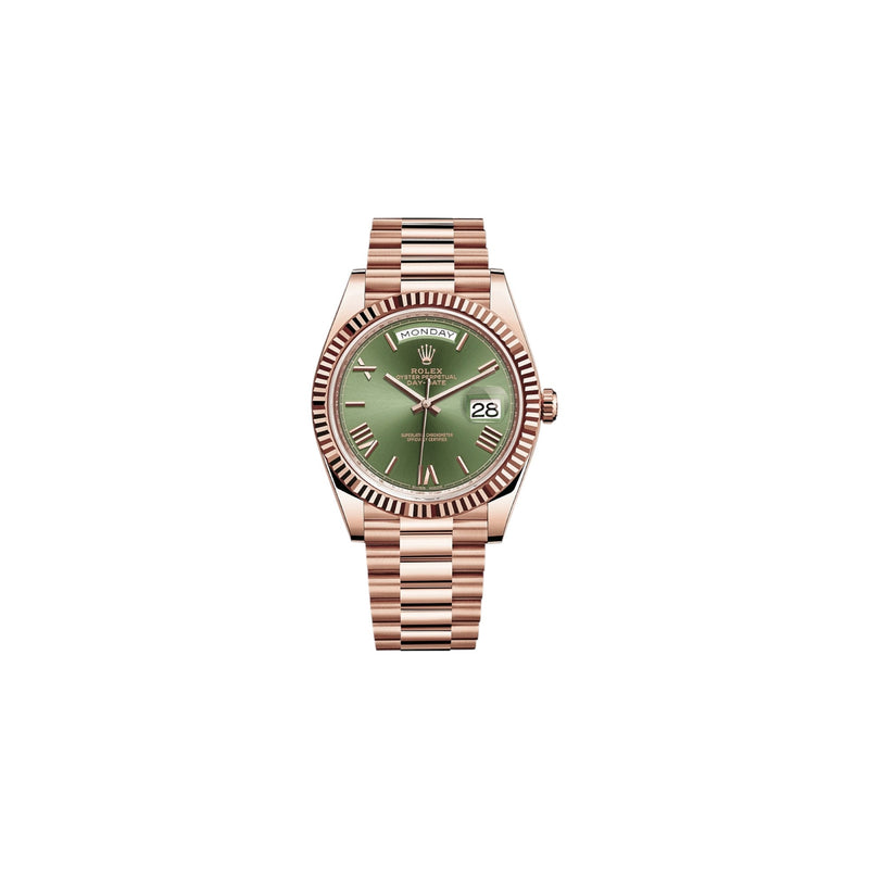 Rolex Day-Date 40 Olive Green Dial and Everose Gold