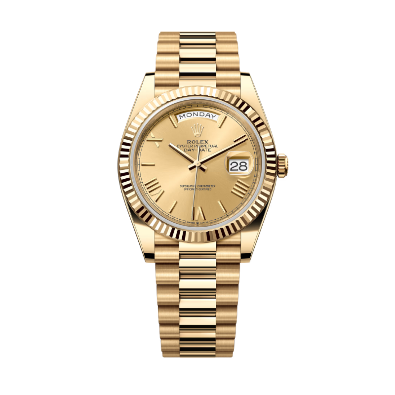 Rolex Day-Date With Champagne Roman Dial, 40 mm