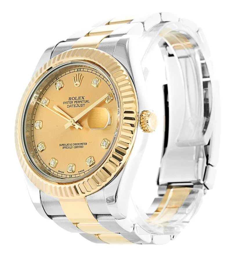 Rolex Datejust Two-tone Gold Dial with Diamonds