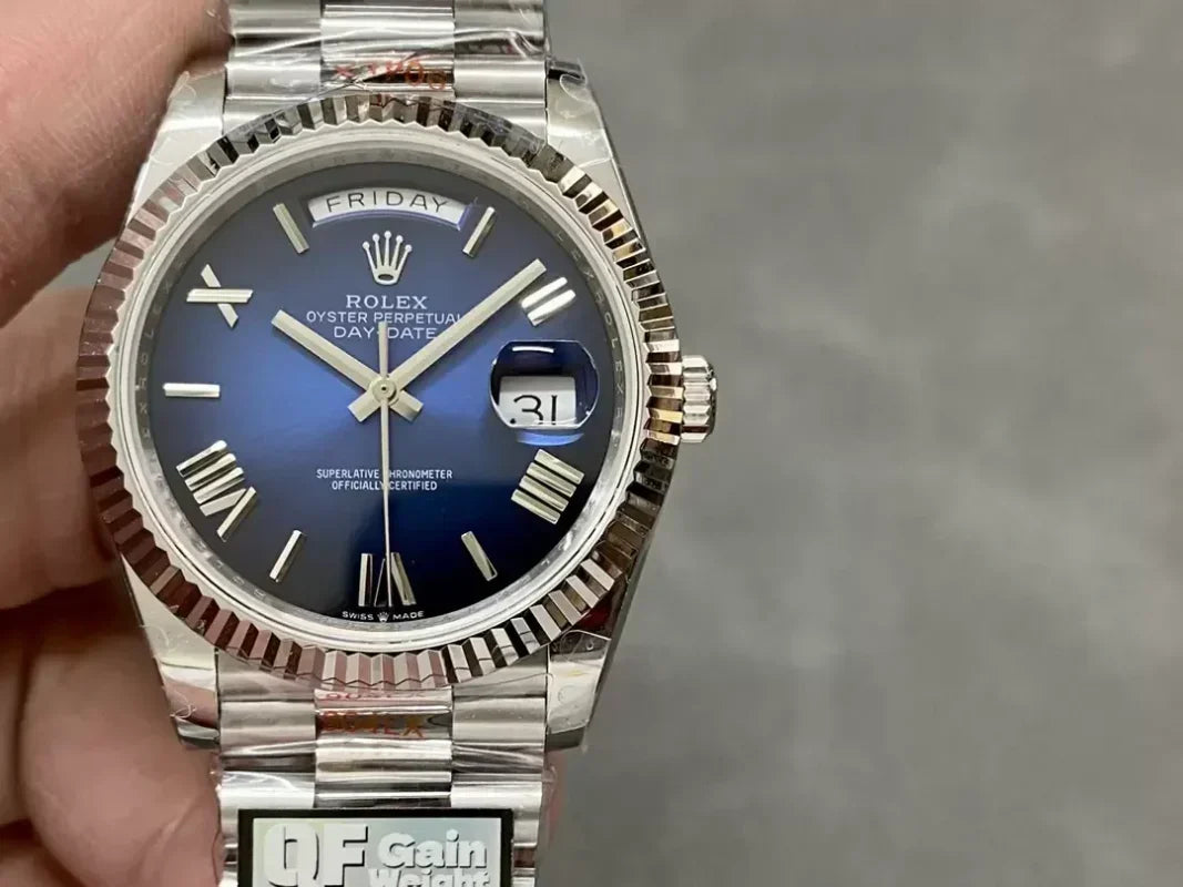 Rolex Day-Date White Gold Blue Dial, 40 mm