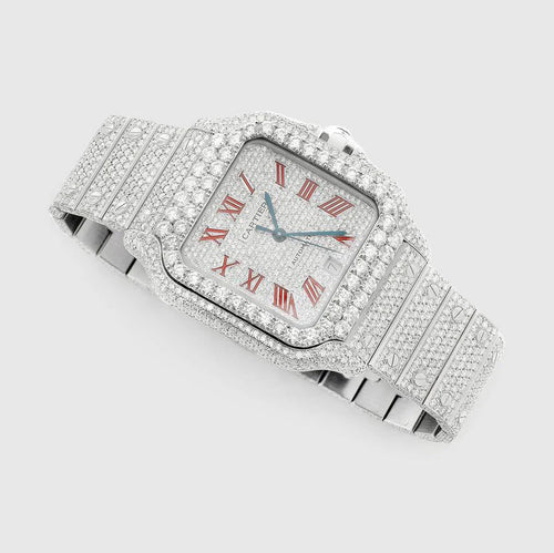 Cartier Santos Roman Numerals Red, VVS, 40mm