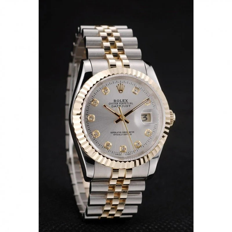 Rolex Datejust Two-tone White Dial With Diamonds 31 mm