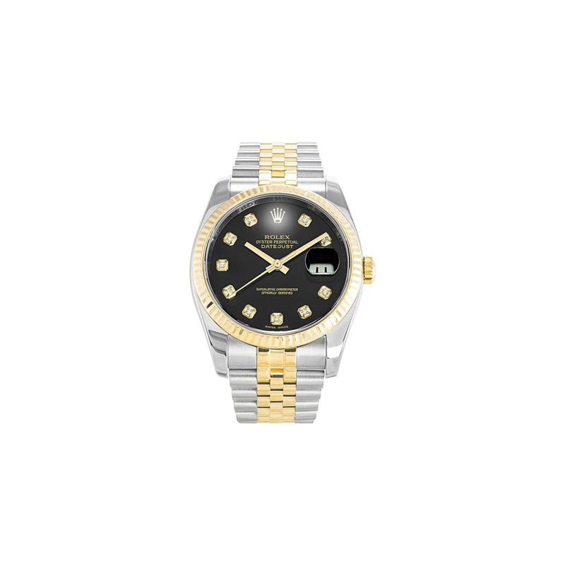 Rolex Datejust Two tone Black Dial 31
