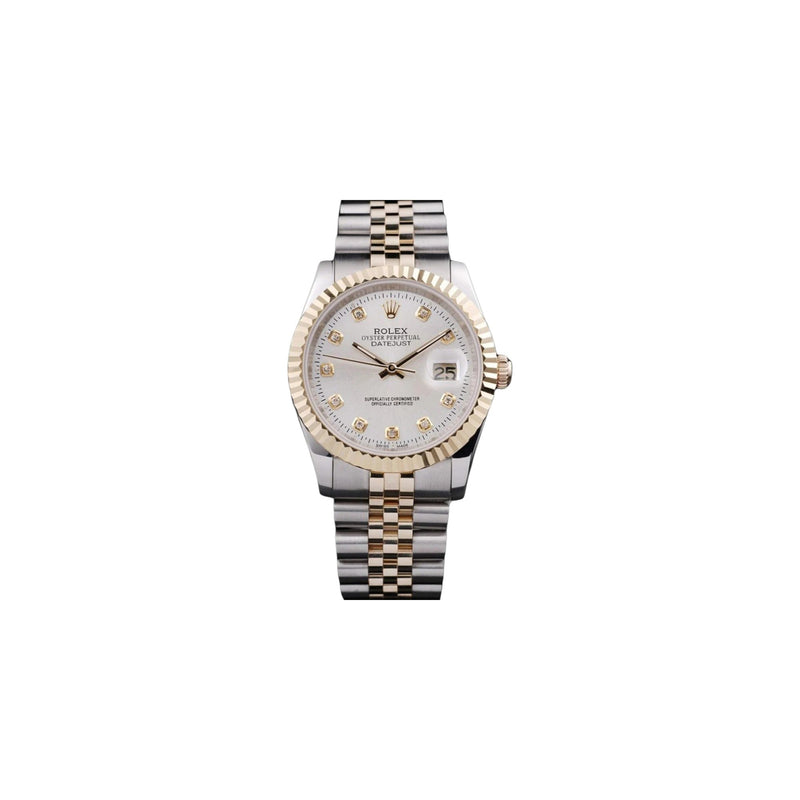 Rolex Datejust Two-tone White Dial With Diamonds 31 mm