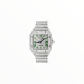 Cartier Santos VVS with Iced Green Roman Numerals, 35mm