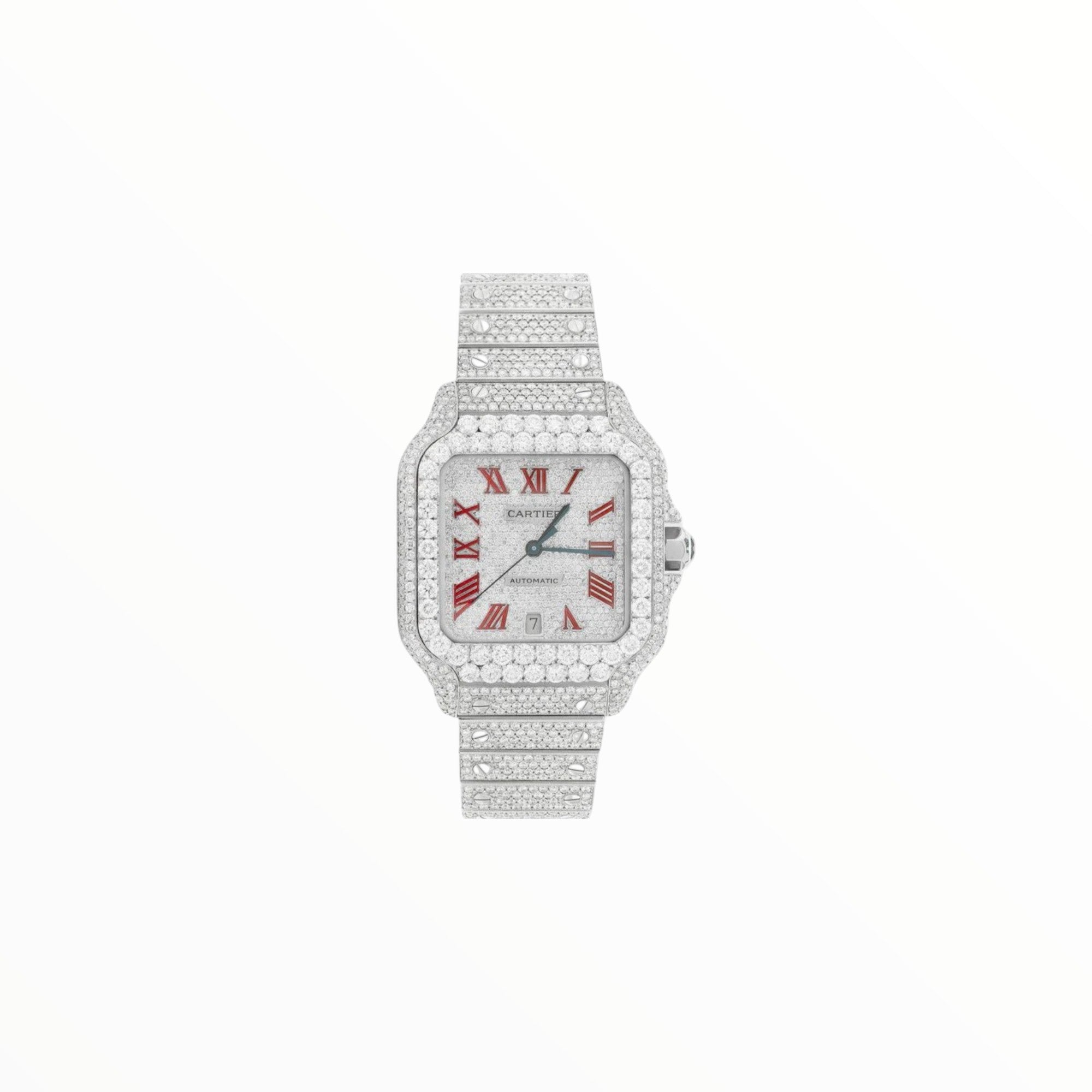 Cartier Santos Roman Numerals Red, VVS, 40mm