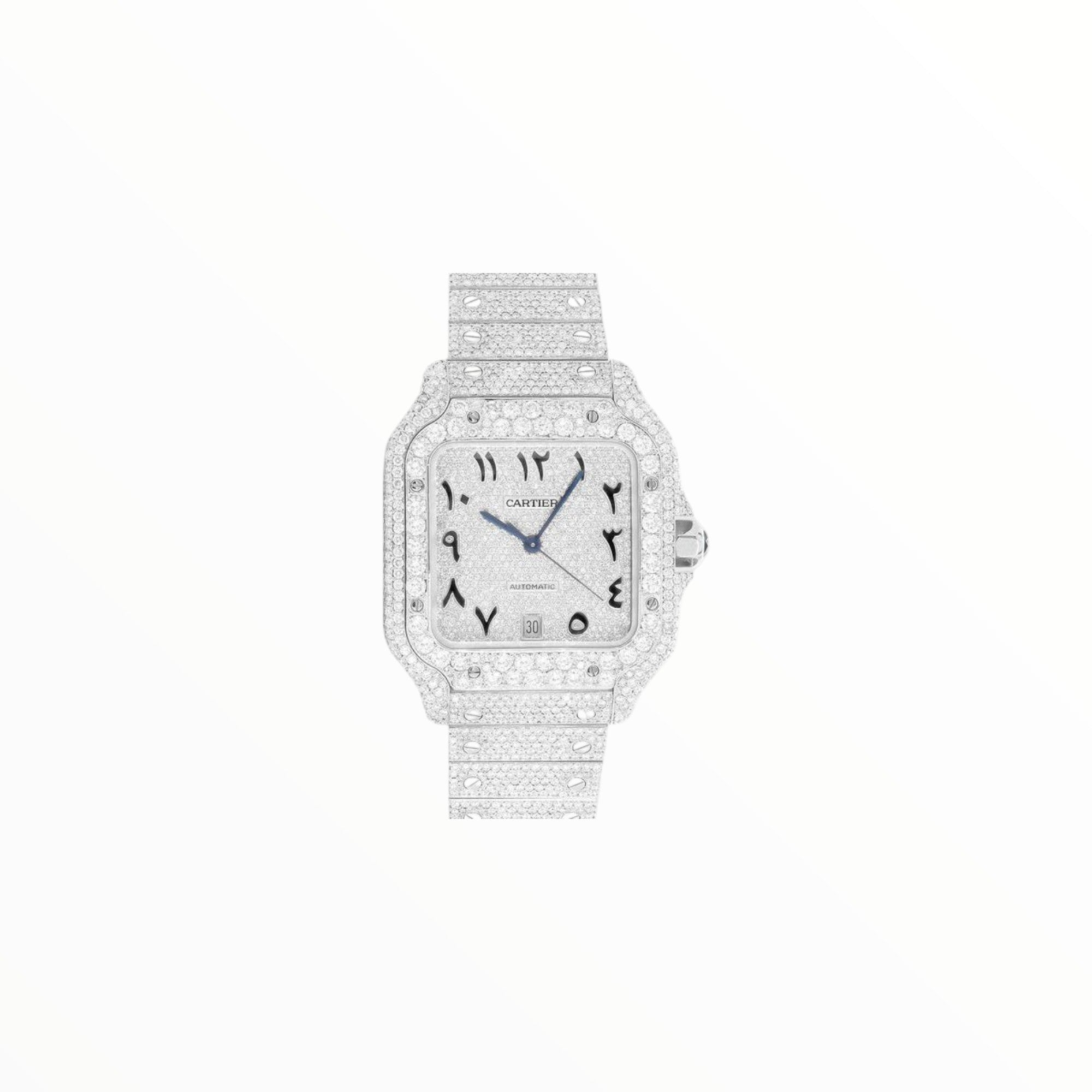 Cartier Santos Black VVS with Arabic Numerals, 40 mm