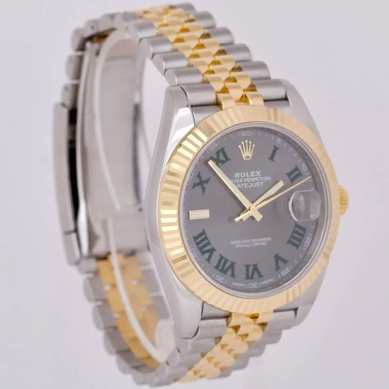 Rolex Datejust With Fhodium-Plated 'Wimbledon' Jubilee Dial, 41mm